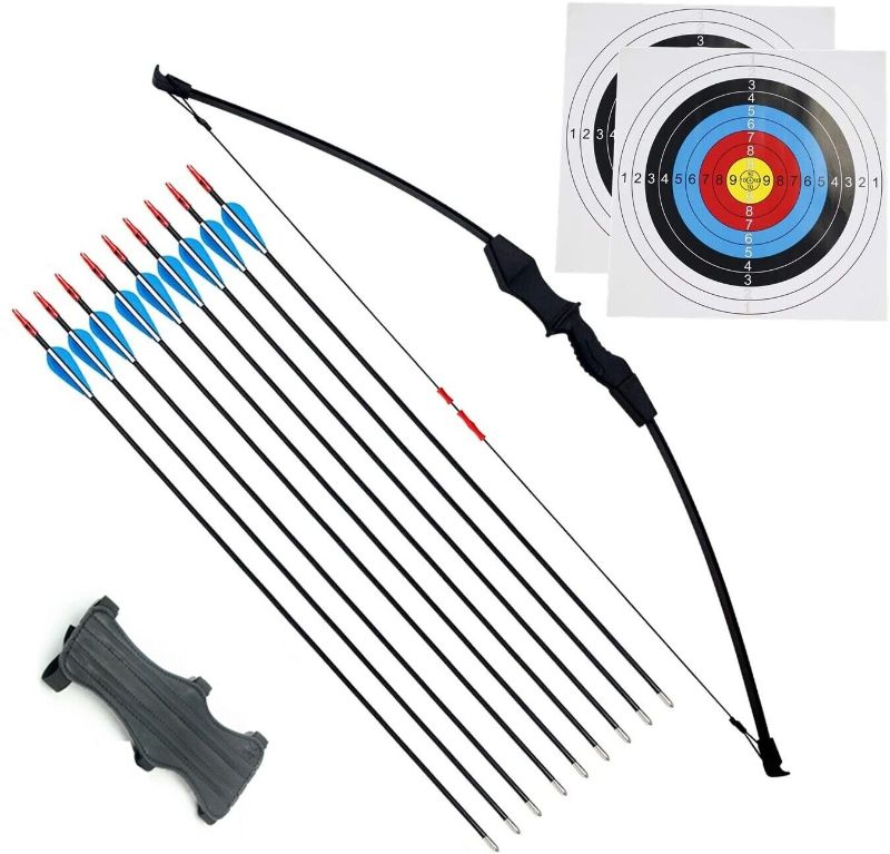 Photo 1 of 45" Bow & Arrow Set for Kids Archery Beginner Gift Recurve Bow Game Hunting Toy
