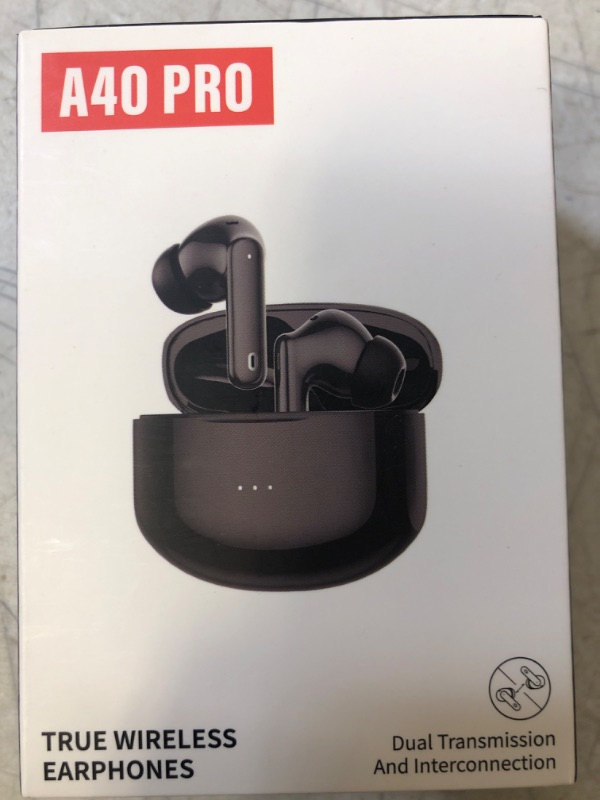 Photo 5 of A40 Pro Wireless Earbuds, 50Hrs Playtime Bluetooth Earbuds Built in Noise Cancellation Mic with Charging Case, Bluetooth Headphones with Stereo Sound, IPX7...
