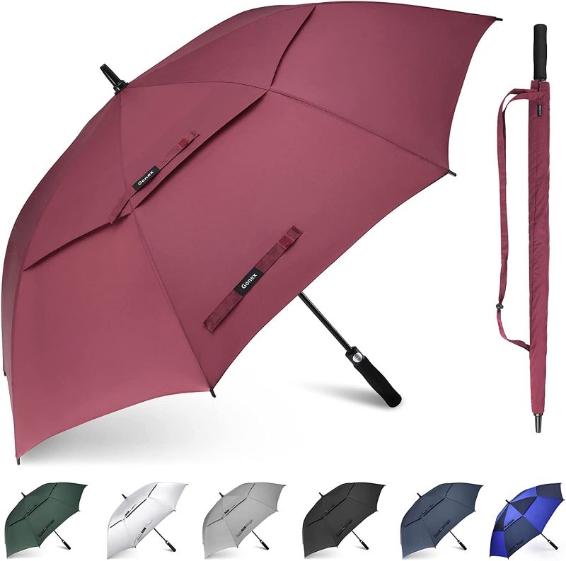 Photo 1 of Gonex 54/62/68 Inch Extra Large Golf Umbrella, Automatic Open Travel Rain Umbrella with Windproof Water Resistant Double Canopy, Oversize Vented Umbrellas for 2-3 Men and UV Protection, Multiple Colors
