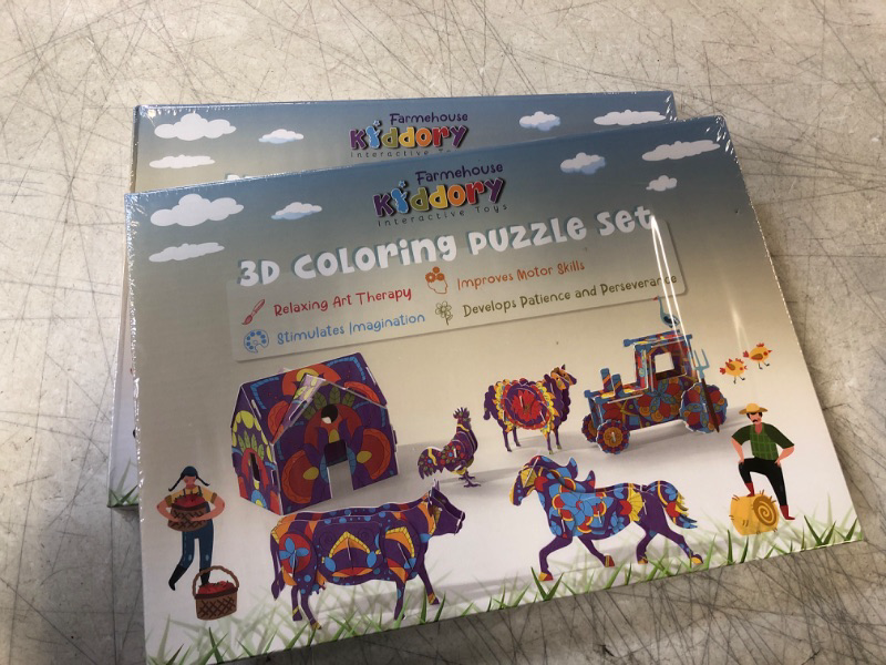 Photo 3 of 2- 3D Coloring Puzzle Set with Unique Mandala Pattern - DIY 3D Puzzles for Kids Ages 7-15 - Arts and Crafts for Girls & Boys 3-d Puzzles Animal Drawing Art Kits for Kids - 6 Different Shapes 