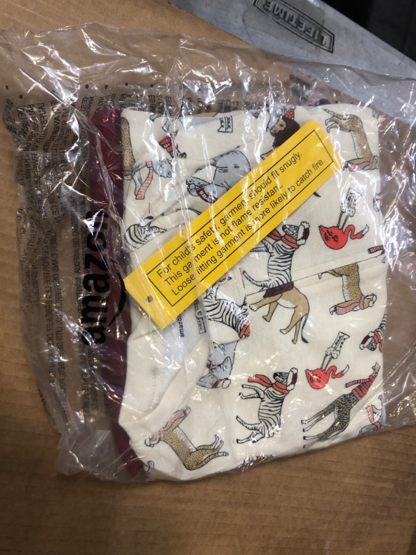 Photo 2 of 2t----Amazon Essentials Family Holiday Cotton Pajama Sleepwear Baby Snug Fit - Footless 2T Party Animals