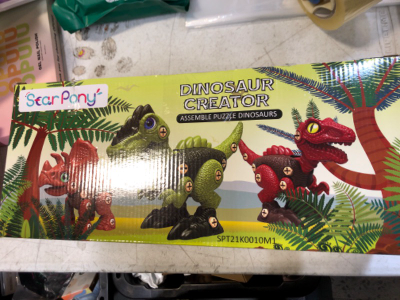 Photo 3 of 3 Pcs Take Apart Dinosaur Toys for 3 4 5 6 7 Year Old Boys Birthday Gifts with Dinosaur Eggs, Kids STEM Toys Dinosaur Toys for Kids 3-5 5-7 with Electric Drill