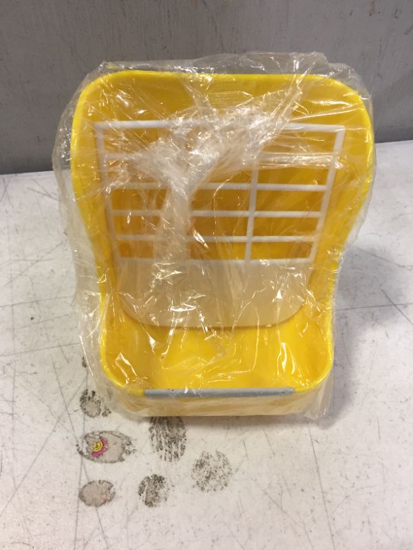 Photo 2 of 2 in 1 Food Hay Feeder for Guinea Pig, Rabbit Feeder, Indoor Hay Feeder for Guinea Pig, Rabbit, Chinchilla, Feeder Bowls Use for Grass & Food (Yellow)