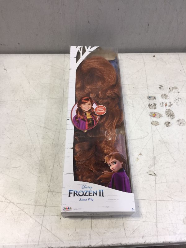 Photo 2 of Disney Frozen 2 Anna Wig, 18" Long Flowing Red Hair with Braid Detail for Girls Costume, Dress Up or Halloween - for Ages 3+