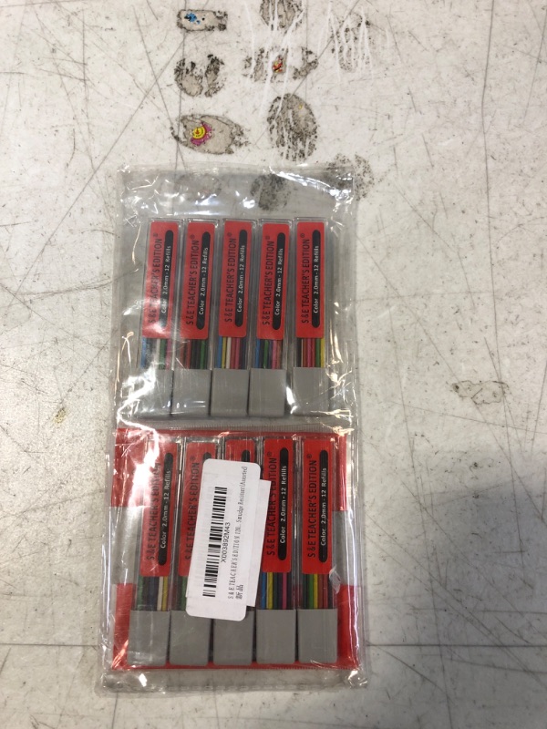 Photo 2 of S & E TEACHER'S EDITION 120Pcs Colored Lead Refill, 2.0mm, Pre-Sharpened, Break & Smudge Resistant(Assorted) Assorted.