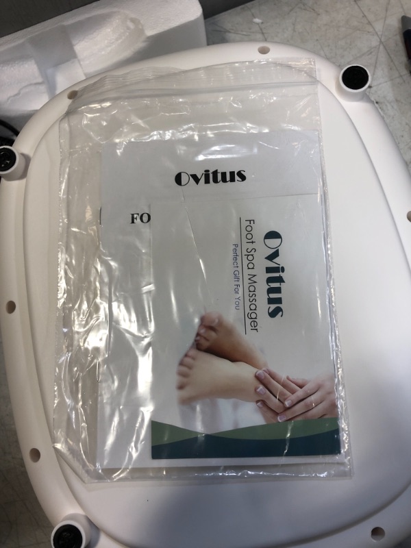 Photo 3 of OVITUS FOOT MASSAGER MODEL MM 20C-1 COLOR DARK BLUE & WHITE ** SMALL WATER MARKS **