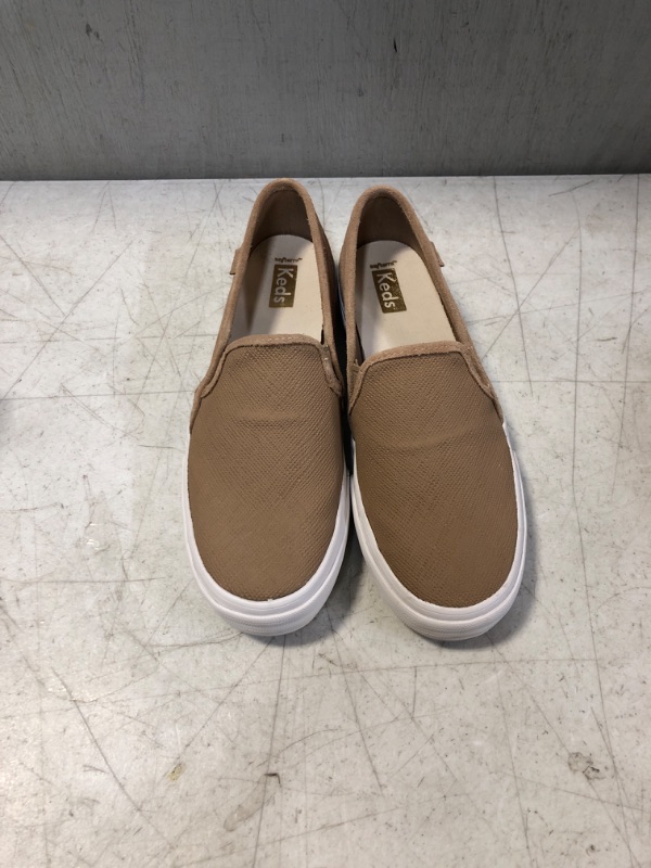 Photo 3 of Keds Women's Double Decker Perf Suede New Sneaker LIGHT BROWN  SIZE 8  -- LITTLE DIRTY --
