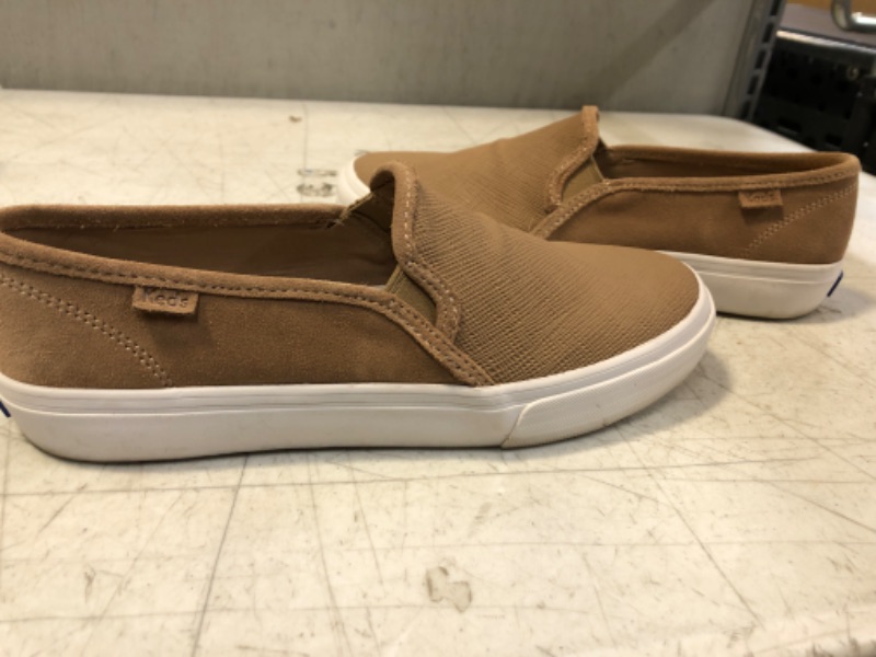 Photo 5 of Keds Women's Double Decker Perf Suede New Sneaker LIGHT BROWN  SIZE 8  -- LITTLE DIRTY --
