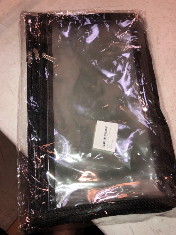 Photo 1 of YESSART 11.6 x 7 Clear Plastic Zipper Envelopes Pencil Pouches Folder Storage Document File Organization Bags 10 Pack