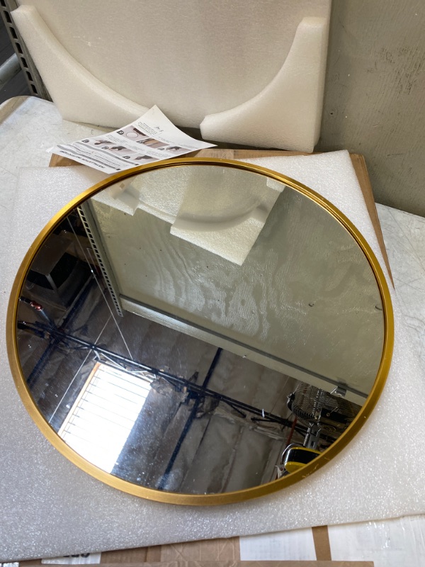 Photo 2 of 16'' DIAMETER GOLD EDGED MIRROR