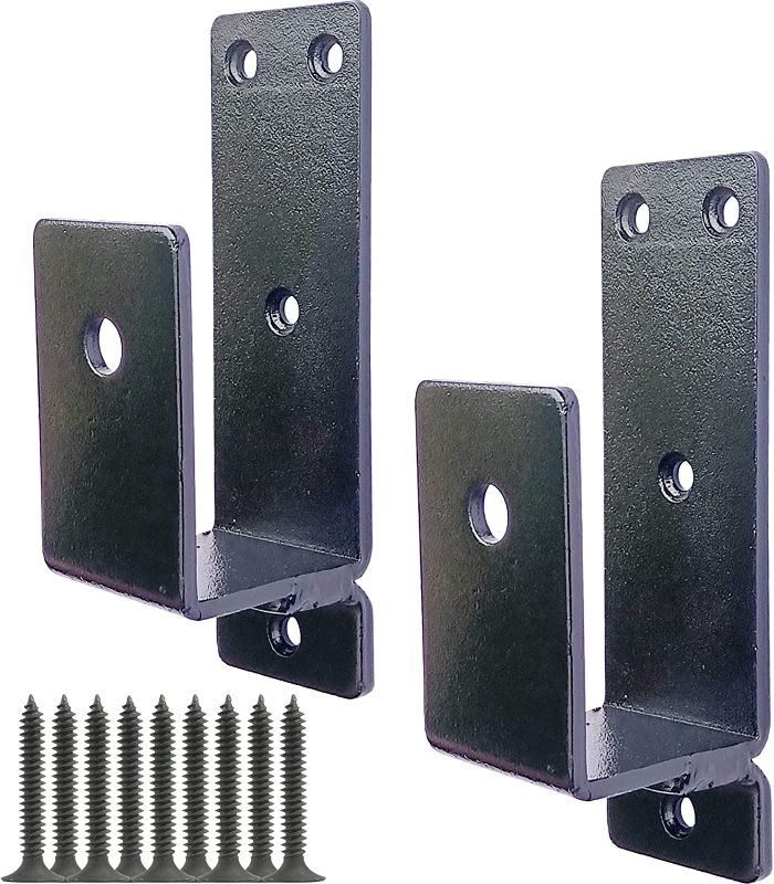 Photo 1 of 2x4 Door Barricade Brackets. Upgrade Door Barricade Security Bar Provide Our Home Under The Safety Environment. Door Metal Bar Bracket for Your Home, Garages, Basements, Sheds, Warehouses, Backyards.
