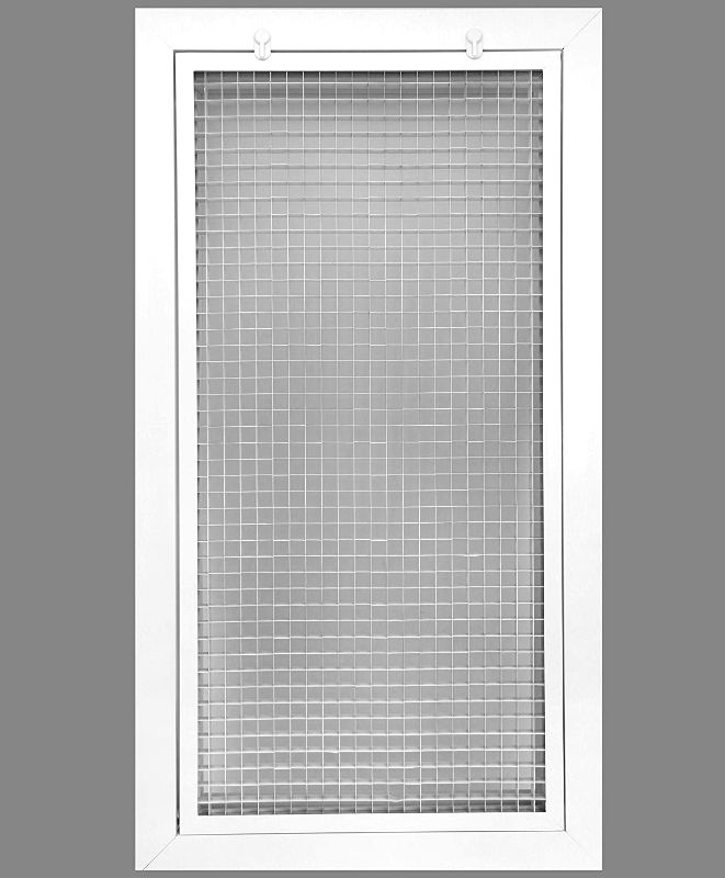 Photo 1 of 12" x 24" Cube Core Eggcrate Return Air Filter Grille for 1" Filter - Aluminum - White [Outer Dimensions: 14.5" x 26.5]
