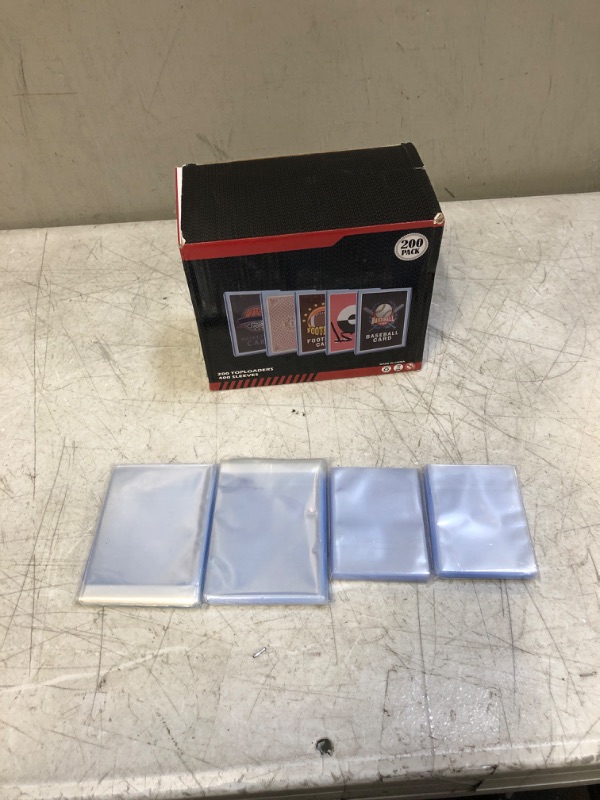 Photo 2 of 200 ct Toploaders Cards Sleeves for Trading Cards, 3 x 4" Top Loaders Baseball Card Protectors Holder Hard Plastic Case Fit for Football, MTG, Yugioh Card (200 Toploaders + 400 Penny Card Sleeves)
