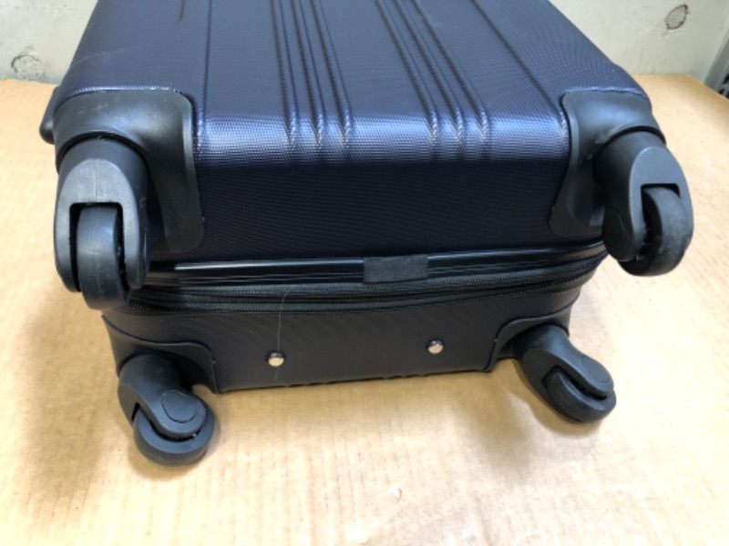 Photo 4 of 20in---Travelers Club Chicago Hardside Expandable Spinner Luggage, Navy Blue, 20" Carry-On Navy  