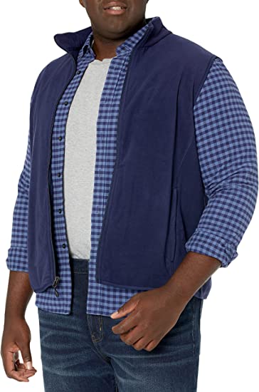 Photo 1 of Amazon Essentials Men's Full-Zip Polar Fleece Vest 2XL 