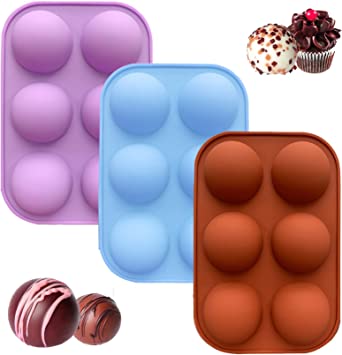 Photo 1 of 3 Pack Hot Chocolate Bomb Mold,BPA Free Non-Stick and Flexible, Baking Mold for Making Hot Chocolate Cocoa Bomb, Cake, Jelly, Dome Mousse