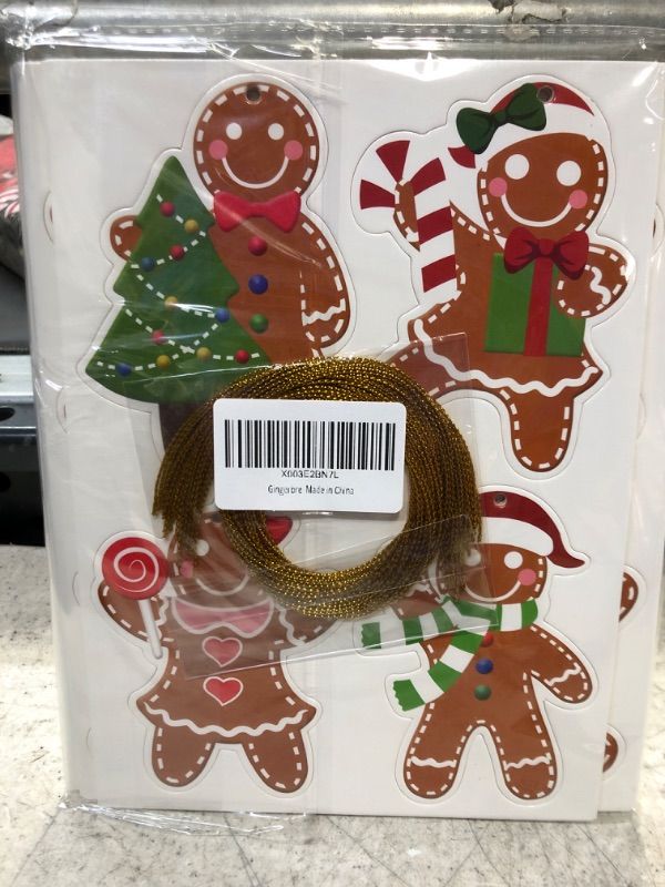 Photo 1 of 24 Pcs Gingerbread Christmas Ornaments Gingerbread Christmas Decor - Gingerbread House Decorations Kit Jbr