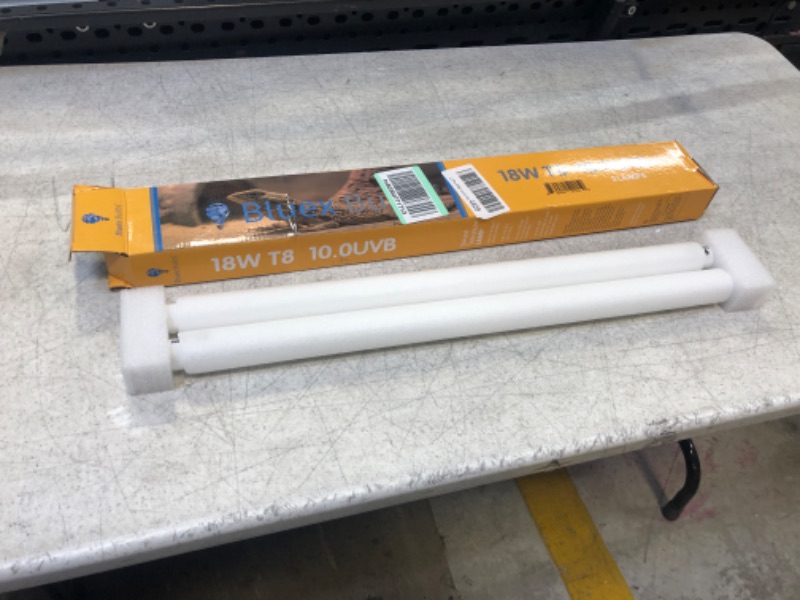 Photo 2 of 2 Pack 18W-Watt T8 Reptile Light Desert UVA UVB 10.0 Fluorescent Tube - 24" Terrarium Hood Light Suitable for Desert Reptile Lizards Bearded Dragons & More Promotes Natural Behavior UVB Bulb (24 Inch)
