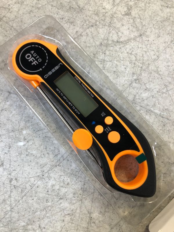Photo 3 of Digital Meat Thermometer for Cooking Waterproof Instant Read Food Thermometer with Backlight, Built-in Magnet, Calibration, and Long Foldable Probe for Kitchen Deep Fry Grill BBQ Candy