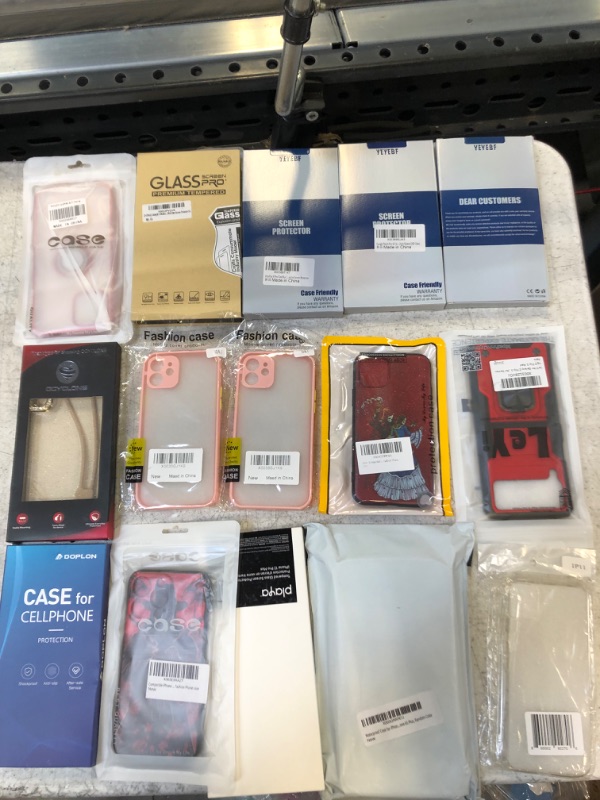 Photo 1 of 15 PC LOT, SOLD AS IS (PHONE CASES & SCREEN PROTECTORS)