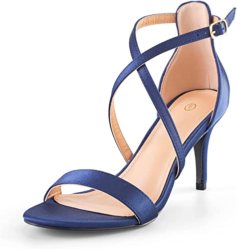 Photo 1 of mysoft Women's Fashion Stilettos Strappy Open Toe Pump Heel Sandals, SIZE 8
