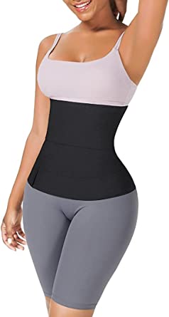 Photo 1 of Bsobso Tiktok Quick Snatch Bandage Wrap Lumbar Waist Support Trainer Back Braces Postpartum Recovery for Women (4M) Black
