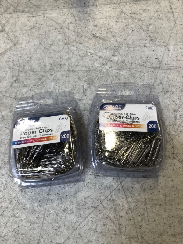 Photo 3 of Emraw Vinyl Coated Paper Clips Regular Durable Paperclips for Office School and Personal Document Files Organizing (Pack of 4-800 PC)