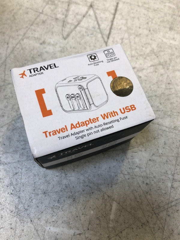 Photo 2 of Universal Travel Adapter International Power Adapter Worldwide AC Outlet Plugs Adapters for Europe, UK, US, AU, Asia (Black Travel Adapter)