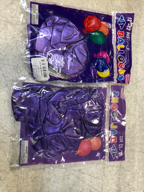 Photo 2 of 2 COUNT Homeford Premium Latex Balloons Plain Color, 12-Inch, 72-Count (Purple) 12" Purple
