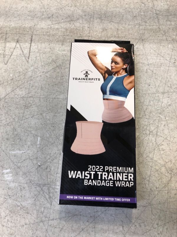 Photo 2 of Body wrap Waist Trainer I TRAINERFITS Waist Wrap for Weight Loss, Postpartum Recovery and Gym Accessory I Skin Tone Stomach wrap and Body wrap for Under Clothing Transparency