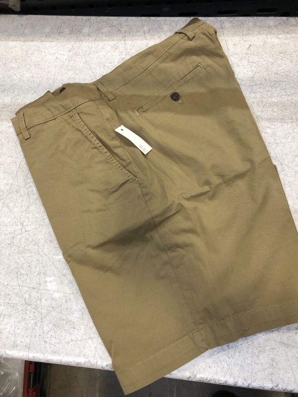 Photo 2 of Goodthreads Men's Slim-Fit 9" Flat-Front Comfort Stretch Chino Short 36 Khaki Brown- Size 36