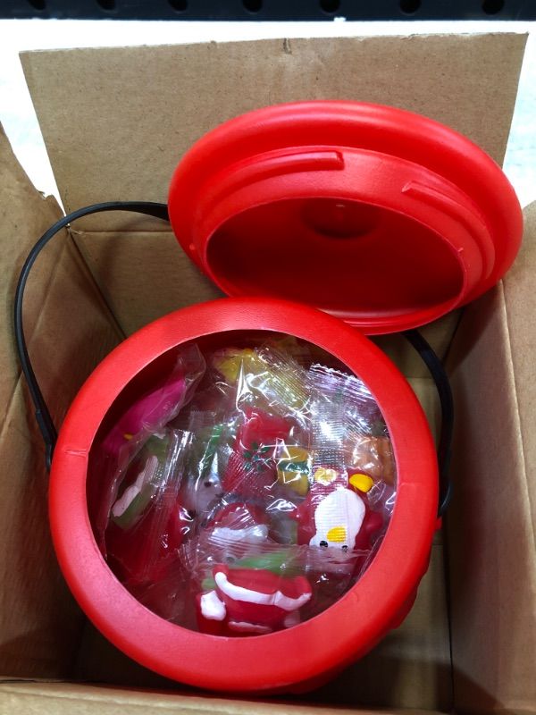 Photo 2 of 5.5" Christmas Cauldron with 24 Pcs Squishy Toys,Mini Kawaii Mochi Squishies Toy Stress Reliever Anxiety Packs for Kid Party Favors,Christmas Stocking Stuffers (Christmas)