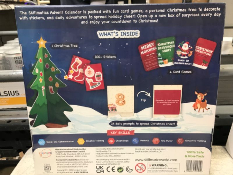 Photo 2 of Skillmatics Countdown to Christmas Advent Calendar 2022 | Holiday Gifts for 5 to 12 Years | Includes exciting daily activities, games & a personal Christmas tree to decorate with sticker ornaments- Sealed