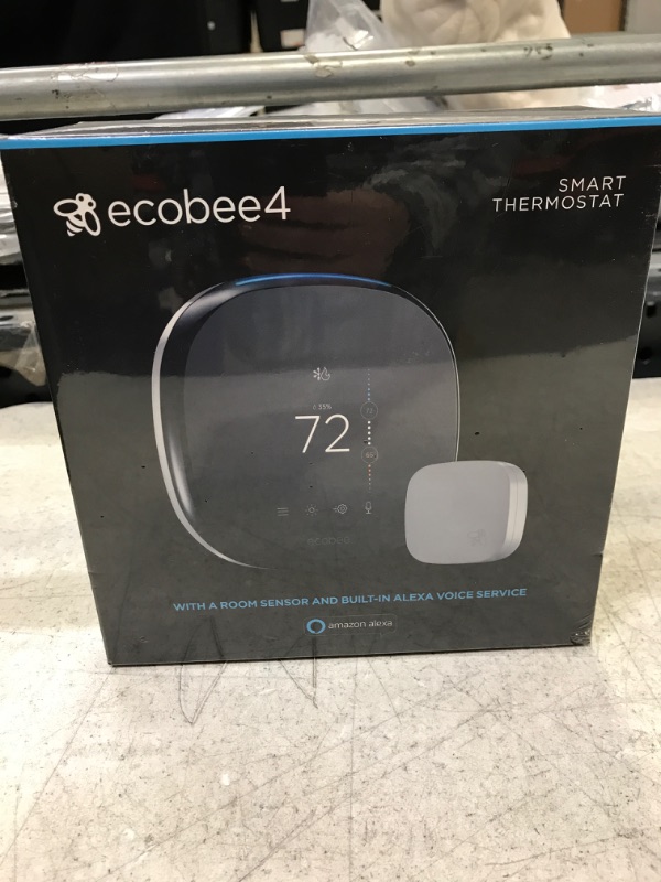 Photo 2 of ecobee 4 Smart Wi-Fi Thermostat - Black - Sealed