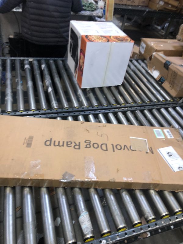 Photo 1 of Mepvol Dog Ramp,Stable Wooden Pet Ramp for All Small and Older Animals,43.5" Long Ramps with 8 Steps,Adjustable from 14" to 26", Folding Pet Ramps Great for High Bed Couch and Cars