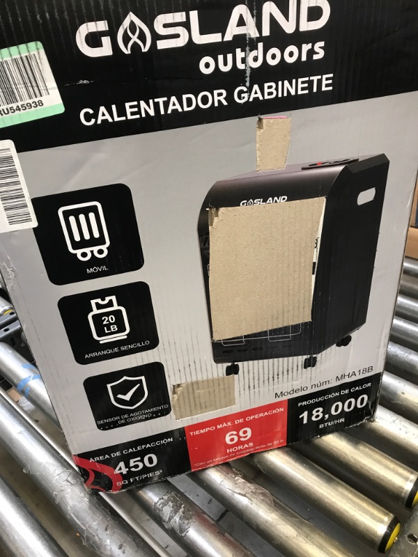 Photo 1 of GASLAND MHA18B Propane Heater, 18,000 BTU Warm Area up to 450 sq. ft, Portable LP Gas Heater for Garages, Workshops and Construction Sites, Ultra Quiet Propane Radiant heater with LP Regulator Hose