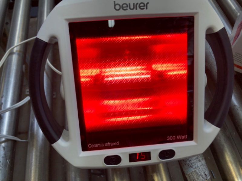 Photo 7 of Beurer IL50 Infrared Heat Lamp, Red Light Heat Device (Portable), for Muscle Pain and Pain Relief, for Cold Relief, Improves Blood Circulation, 300W, Safety-Features