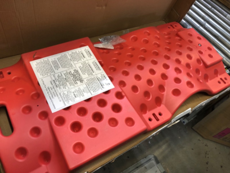 Photo 2 of BIG RED TRP6240 Torin Blow Molded Plastic Rolling Garage/Shop Creeper: 40" Mechanic Cart with Padded Headrest, Dual Tool Trays and 6 Casters, Red