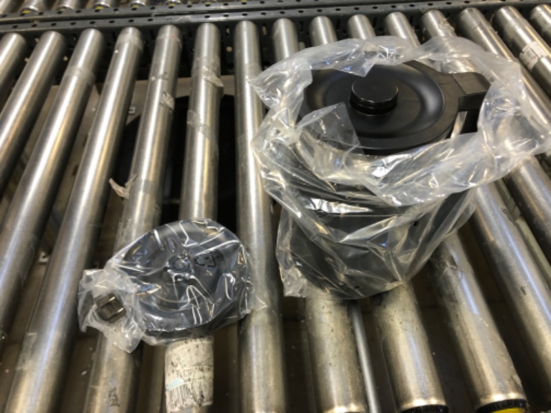 Photo 1 of Electric Kettle, Intelligent Temp Control, One Wipe Clean, 5 LED Light Coffee Kettle Borosilicate Glass, 1500W Soft Sound Rapid Heating Water Kettle, BPA Free, 1.5L Window-Glass Double Wall Tea Kettle Black