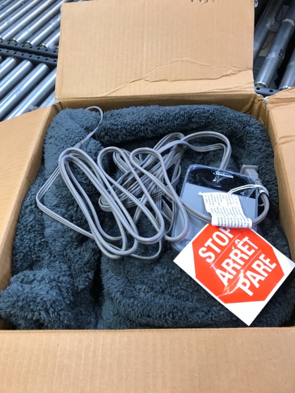 Photo 3 of Sunbeam LoftTec Wi-Fi Connected Heated Blanket, Electric Blanket, 10 Heat Settings, Full Size Full Slate Gray Solid