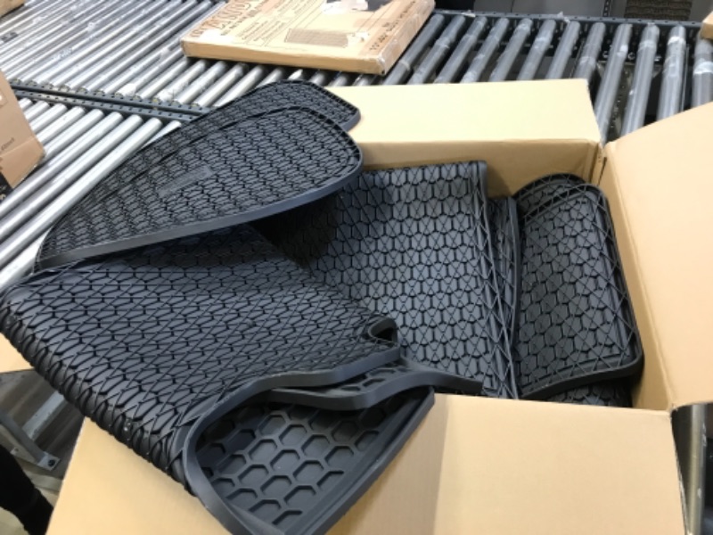 Photo 1 of (6 Pack) Tesla Model Y Floor Mats 2023 2022 2021 2020 3D Full Cover Front Rear Trunk Mats Custom Fits Floor Liners for Tesla Model Y Accessories All-Weather Protect Rear Cargo Liner Mats Model Y ?6 Pack?Floor+Cargo+Trunk Mats
