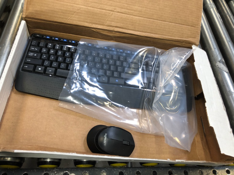 Photo 2 of Logitech MK345 Wireless Keyboard and Optical Mouse (920-006481) Black, Blue - (Renewed)