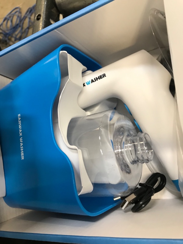 Photo 1 of Ear Wax Removal Kit - Electric Ear Irrigation Kit Rechargeable Ear Cleaner, Safe & Effective Earwax Removal Kit Tool for Adults & Kids with 4 Pressure Settings Irrigation System, 5 Disposable Tips Cleaner+otoscope