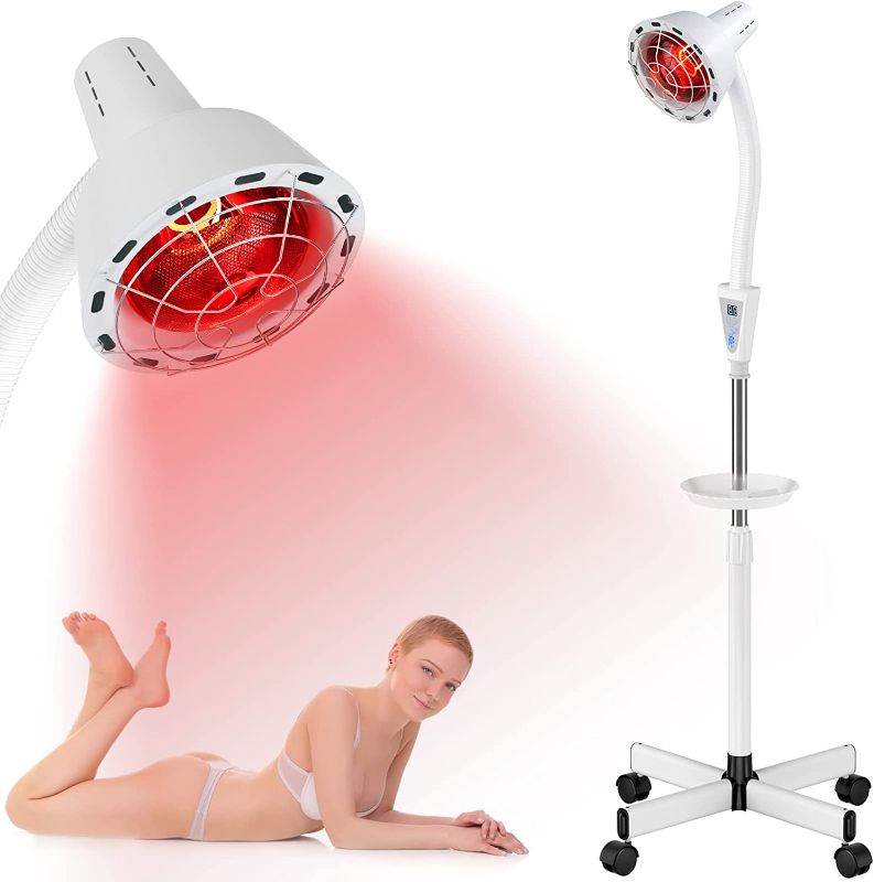 Photo 1 of Infrared Light Therapy Lamp, Infrared Lamp with Stand, 275W Near Infrared Therapy Lamp Red Light Therapy for Body or Pain Therapy Device
