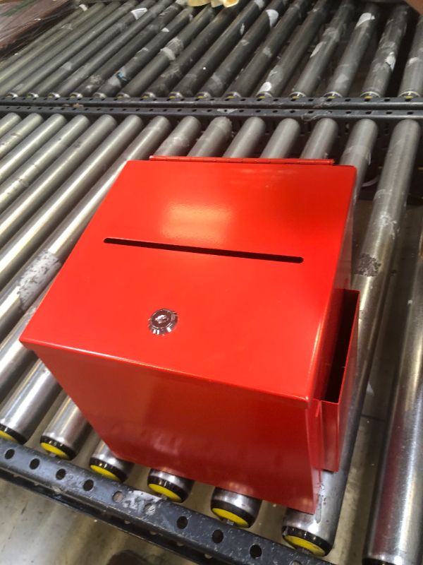 Photo 1 of Metal donation box ( red ) 