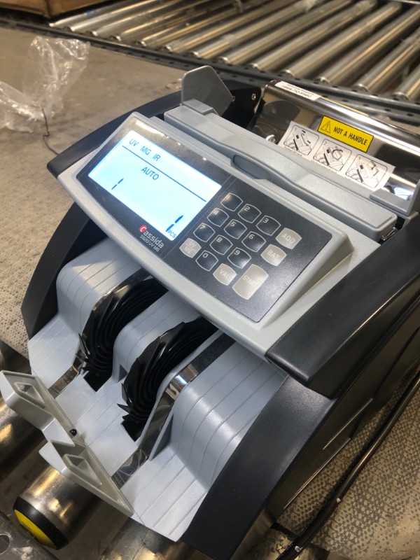 Photo 4 of Cassida 5520 UV/MG - USA Money Counter with ValuCount, UV/MG/IR Counterfeit Detection, Add and Batch Modes - Large LCD Display & Fast Counting Speed 1,300 Notes/Minute UV/MG Counterfeit Detection Detection