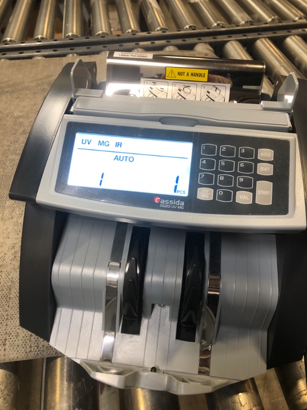 Photo 2 of Cassida 5520 UV/MG - USA Money Counter with ValuCount, UV/MG/IR Counterfeit Detection, Add and Batch Modes - Large LCD Display & Fast Counting Speed 1,300 Notes/Minute UV/MG Counterfeit Detection Detection