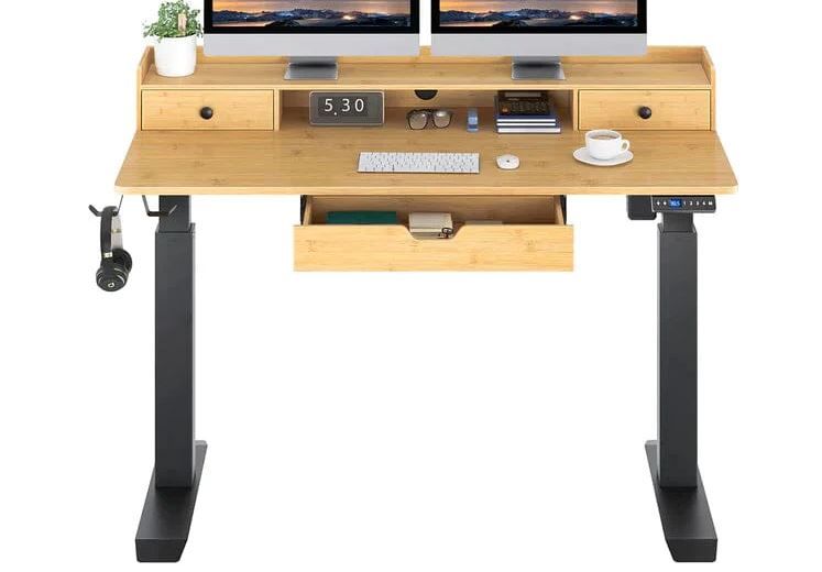 Photo 1 of Rolanstar Single Motor Free Standing Electric Height Adjustable Desk bamboo color 
