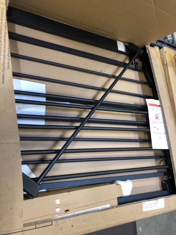Photo 1 of Baby Gate for Doorways and Stairs, RONBEI 51.5" Auto Close Safety Baby Gate for Kids and Pets, Extra Wide Child Gate Dog Gates for The House, Heavy Duty Metal Walk Through Door (Black)---OUT OF THE BOX NEW 