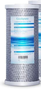 Photo 1 of 10-Inch Whole House Carbon Block Water Filter -4.5" x 10"-5 Micron- 1 PACK 